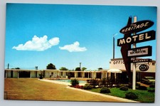 The Heritage Motel Columbus Missouri Vintage Postcard