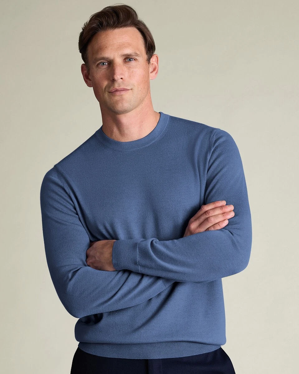 CHARLES TTYRWHITT 100% MERINO WOOL CREW NECK JUMPER, BRAND NEW
Opens in a new window or tab