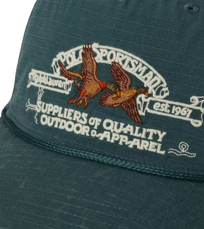 Polo Ralph Lauren Sportsman Cap Green Ripstop Snapback Bird Polo Polo Ralph Lauren Sportsman Cap Green Ripstop Snapback Bird Polo