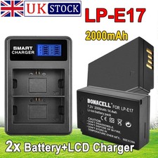 USA LP-E17 Battery  Dual Charger for Canon RP Rebel T6i T7i M3 M6 SLR Camera