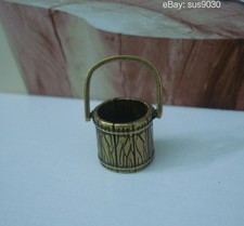 Vintage Pure Brass Mini Water Barrel Pendant for Home Decor