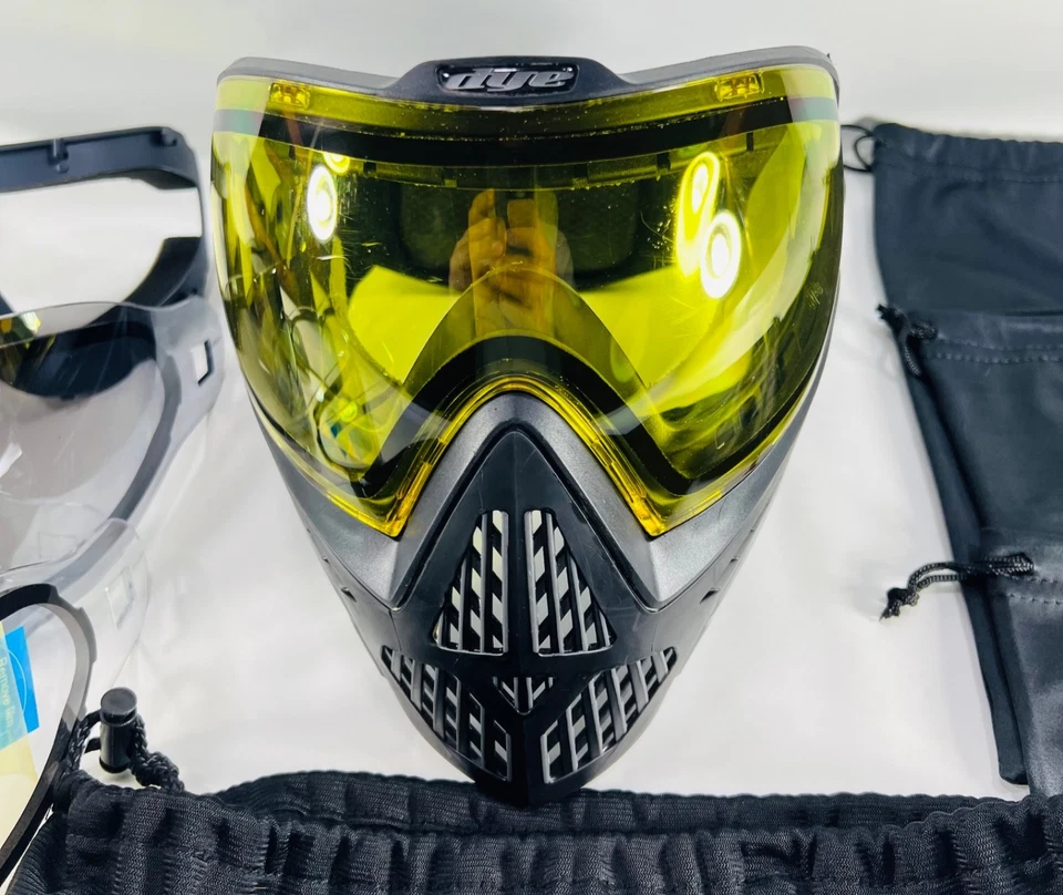 Máscara de paintball Dye I5 ónix/3 lentes!/amarillo/espejo ahumado/claro nuevo/kit de espuma nuevo Foto 2 de 4