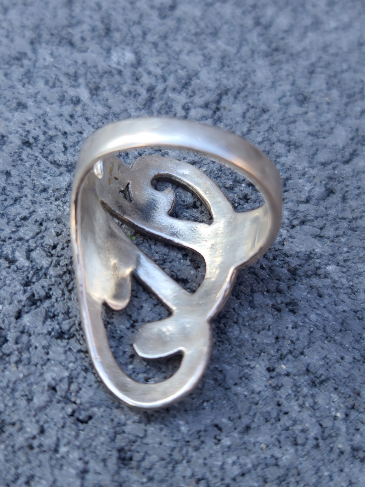 Sterling 925 Solid Silver Scroll Ring Size 9.5 - image 11