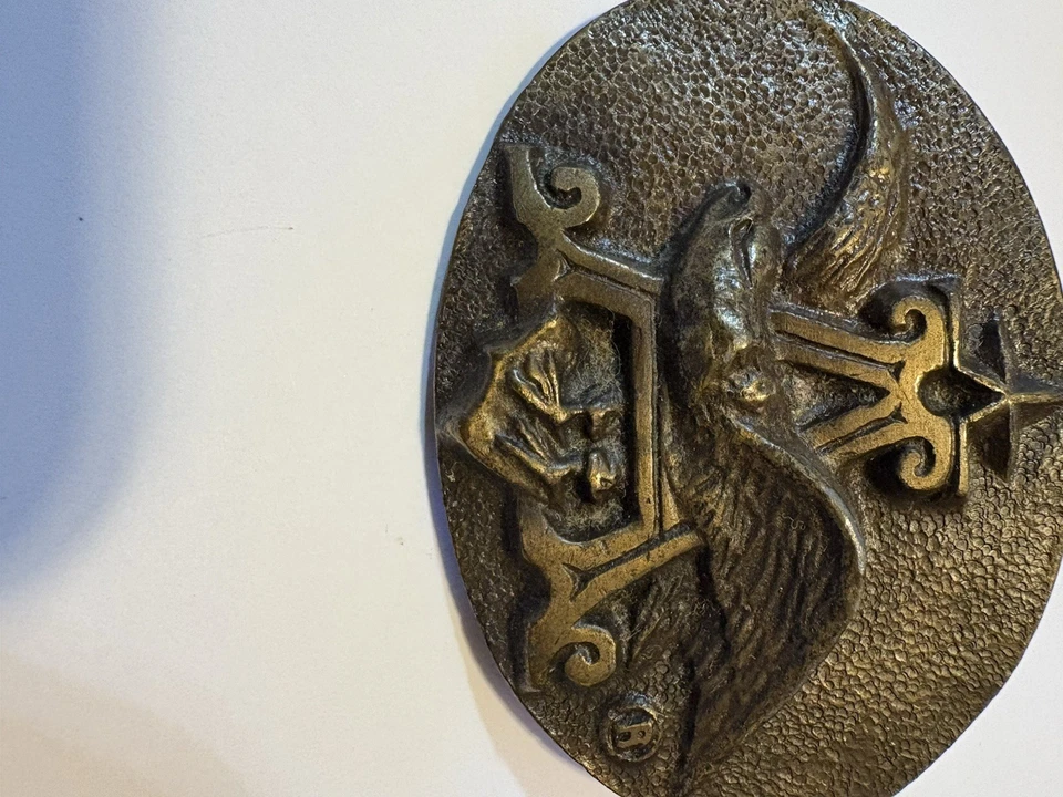 Vintage Solid Brass Anheuser Busch Eagle  Belt Buckle P168 Bergamot Vintage - Image 2 of 4