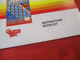 Jeopardy Junior Edition Nintendo NES Instruction Manual Booklet ONLY