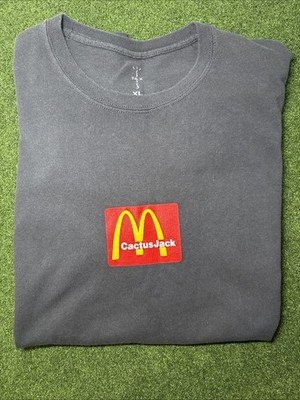 Travis Scott Cactus Jack x McDonald's Sesame T-shirt Black Size XL