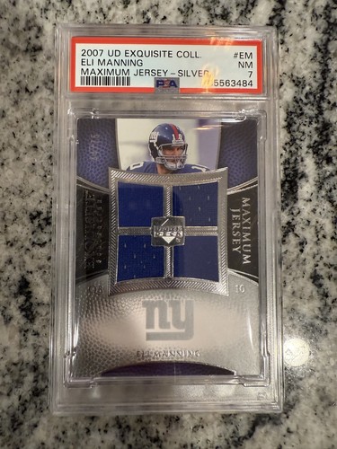 2005 2006 2007 Upper Deck Exquisite collection patch ELI MANNING Silver Lot PSA - Picture 5 of 5