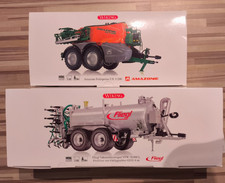 WIKING  Fliegl Vakuumfasswagen VFW 18000 mit Güllegrubber + Amazone Feldspritze