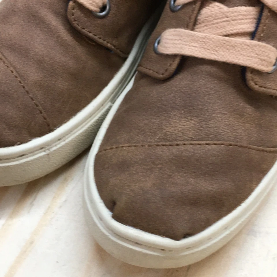 TOMS Shoes Youth 1.5 Boys Botas Cupsole Mid Top Sneakers 10016435 Brown Fabric - Image 4 of 4