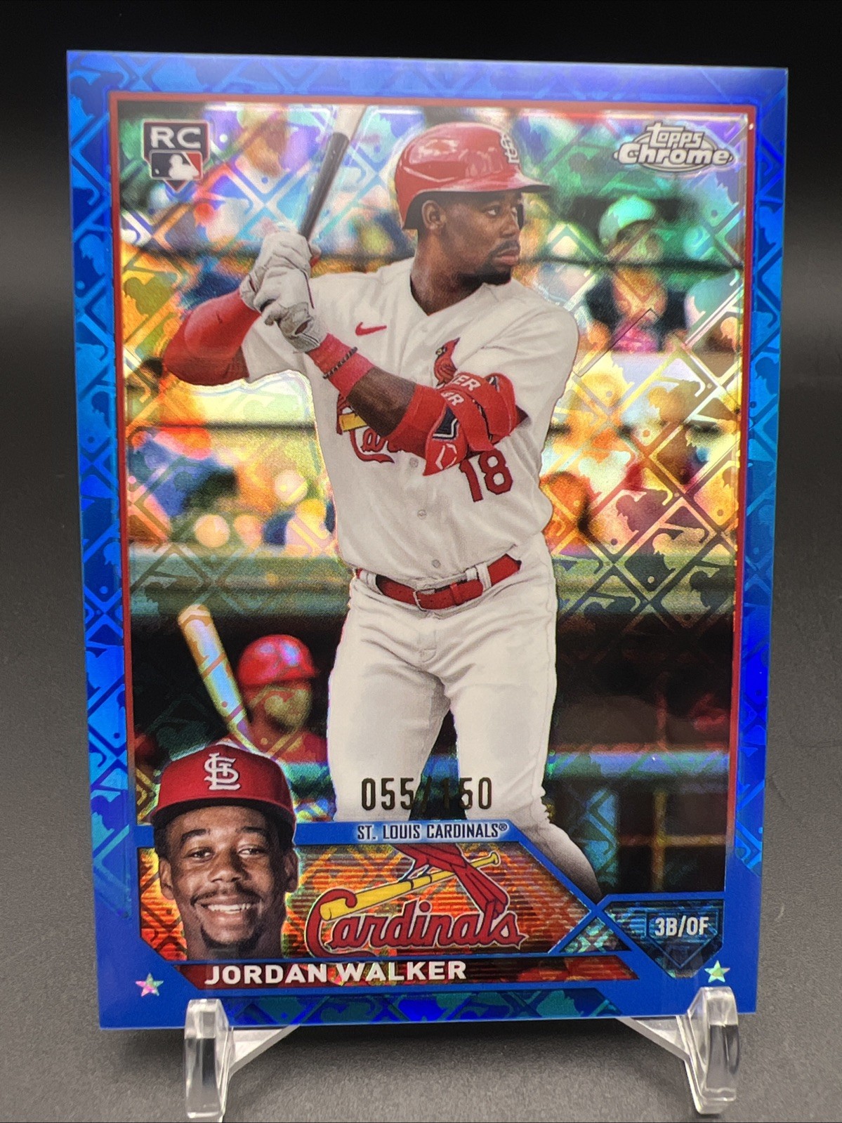 2023 Topps Chrome Logofractor  JORDAN WALKER  RC  #209  Blue Refractor /150