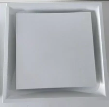 Hart Cooley DPD 08 W Vent 24" White Drop Ceiling T-Bar Diffuser  8" pipe