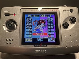 SNK Neo Geo Pocket Color Silver with IPS Screen Mod + KOF R2