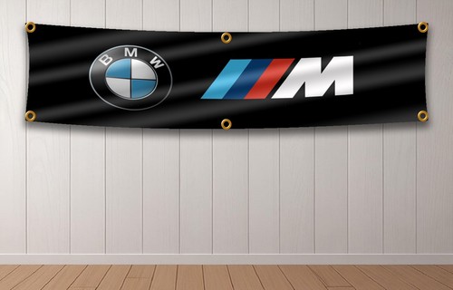 bmw banner RACING Flag  2X8ft banner Garage Wall Art Outdoor workshop