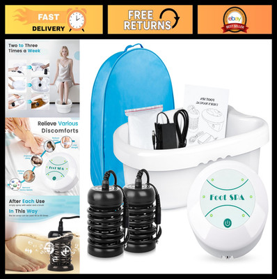 Portable Ionic Foot Detox Bath Machine - Ion Cleanse System, 100 Spa Liners, Sto