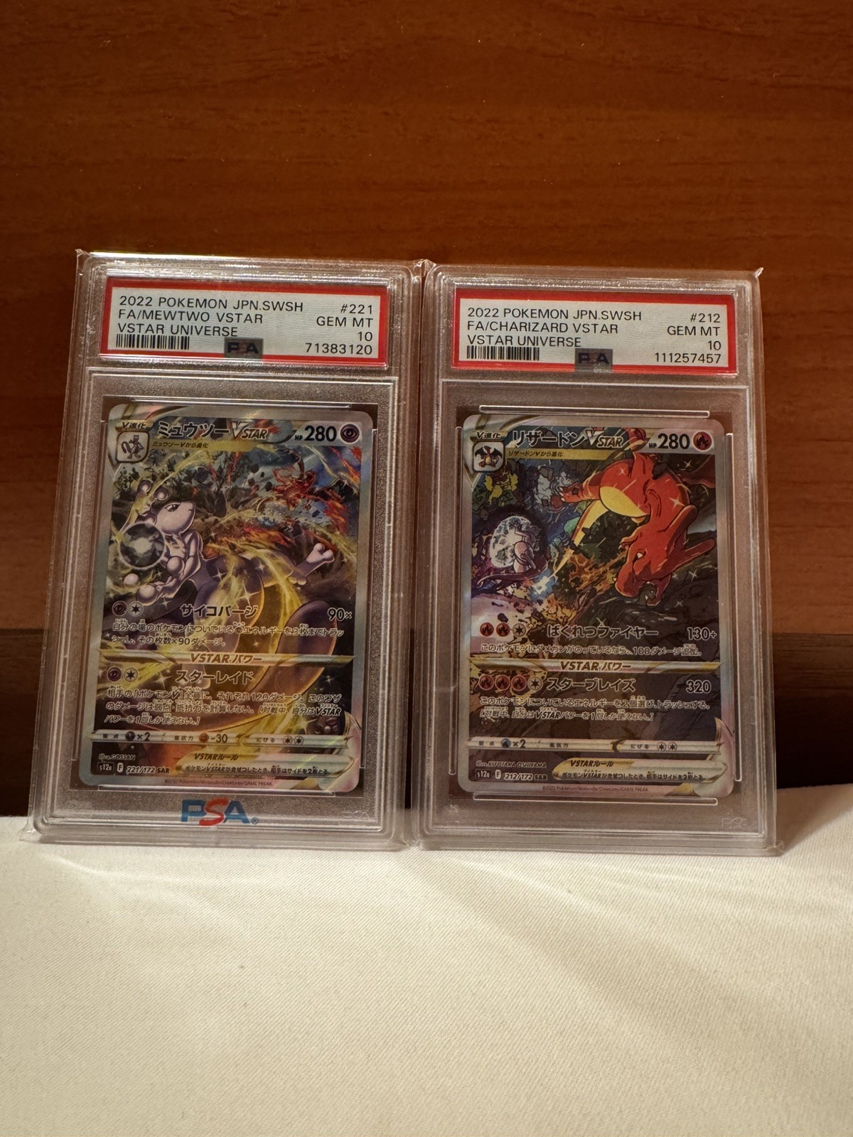 PSA 10 Charizard Mewtwo 212/172 221/172 SAR VSTAR Universe Pokemon Card Japanese