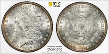 1887 PCGS MS65 Top 100 VAM-12 Alligator Eye Morgan Dollar-Toned