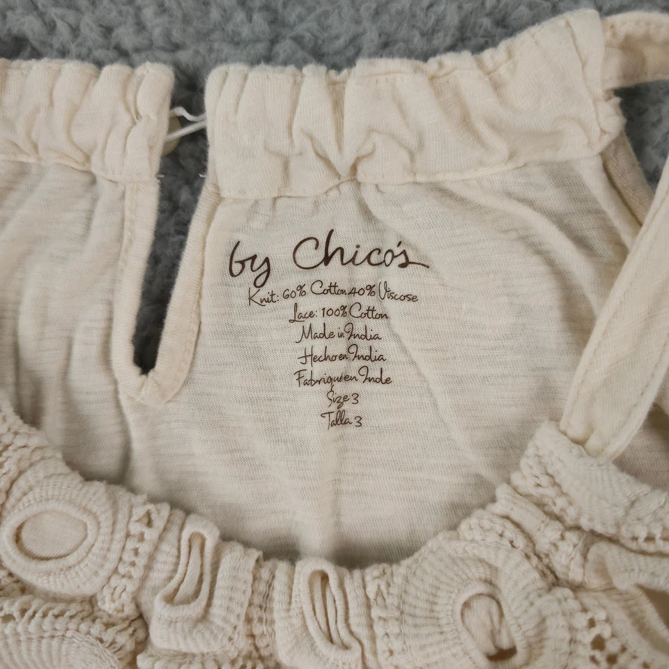 Camiseta sin mangas Chicos para mujer 3 US XL crema crochet halter ojo de cerradura forrada sin mangas Foto 3 de 4