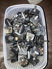 Job Lot Over 80 Black Cast Iron Screw in Door Studs Square Various Size Mixed
