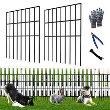 25pcs Garden Fence Animal Barrier 27ft L X 17in H No Dig Barrier Fencing Do...