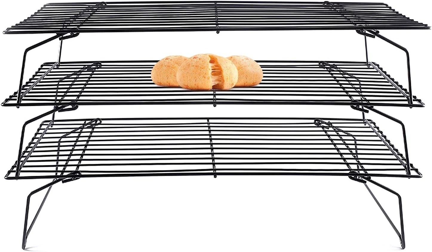 Cooling Rack 3 Tier Stackable Baking Rack Stainless Steel Wire Cooking Rack for