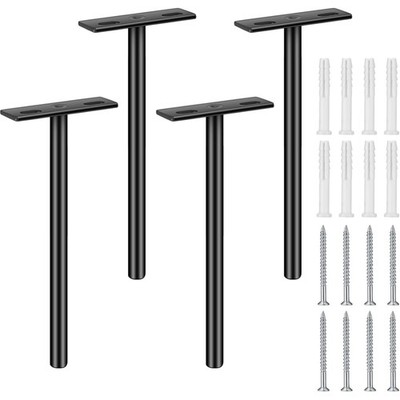 Pack of 4 Floating Shelf Brackets, Shelf Brackets, Wall Shelf, Shelf Support,...