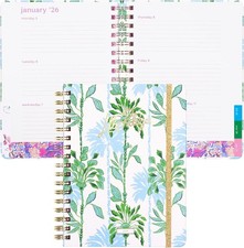 2026 Large Monthly Planner Jan-Dec Spiral Calendar Stickers Pockets 8.5x11