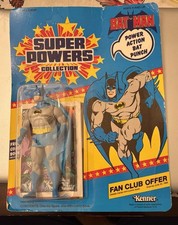 Vintage 1985 Kenner SUPER  POWERS Batman  23 BACK MOC Unpunched