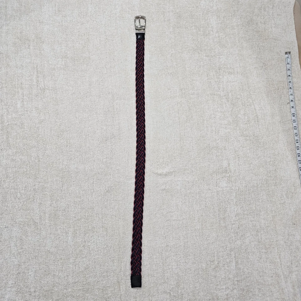 ETRO Italian Reversible Hand Woven Belt w Leather Details At Buckle & Closure 44 - Image 3 of 4