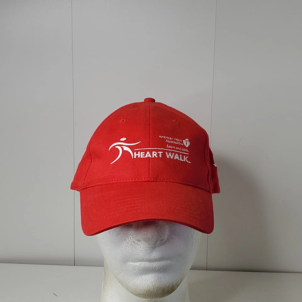 Gorra de béisbol roja bordada con correa Heart Association Heart Walk roja Foto 2 de 4