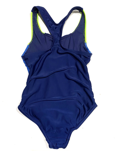 Speedo Girls One Piece Swimsuit Swimwear Racerback Bathing Suit Blue Green Sz S - Picture 7 of 24