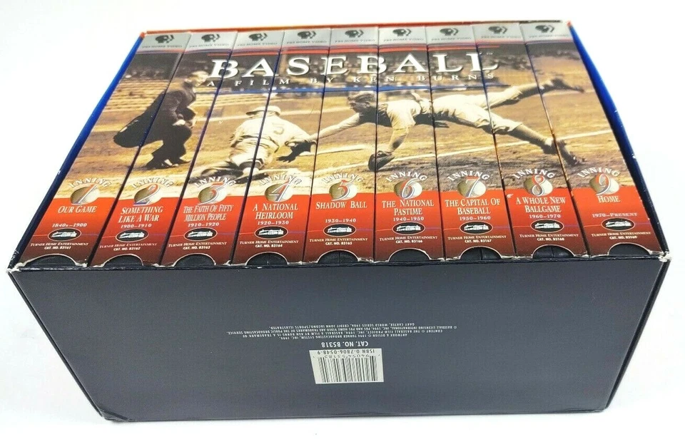 Baseball: A Film by Ken Burns - Nine Inning Boxed Set (VHS, 1994, 9-Tape Set) - Image 2 of 4
