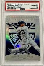 2018 Panini Chronicles #1 Gleyber Torres Crusade HOLO SILVER PRIZM PSA 10 RC