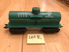 Marx O Train NICE CLEAN Cities Service CSOX 2532 Green Single Dome Tanker LOT R