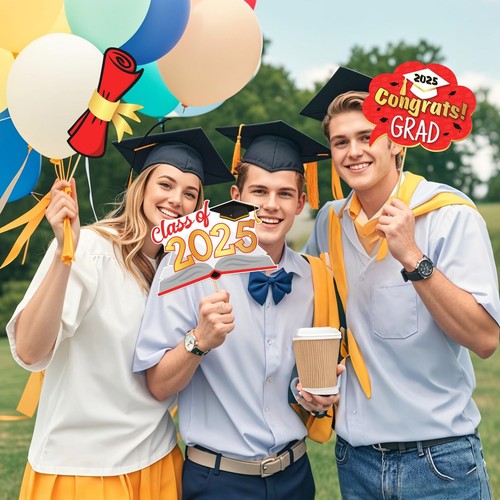 Graduation Photo Booth Props Class of 2025 Graduate Party Decorations Supplie... - Picture 4 of 7