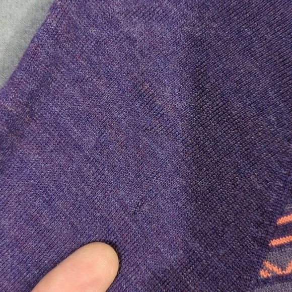 Smartwool Sweater Womens XL Purple Merino Wool Ethno Graphic Striped Outdoor NWT - Image 3 of 4