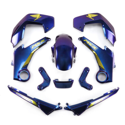 BLUE EFFECT FAIRING SET + DECALS FOR HONDA GROM MSX 125 2012-15