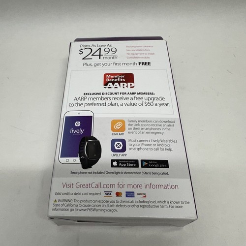 Lively - Lively Wearable2 Mobile Medical Alert Plus Step Tracker Negro Nuevo - Imagen 6 de 7