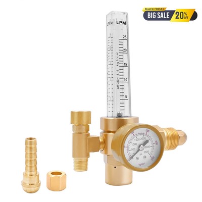 Gas Regulator Flow Gauge Argon Co2 Flowmeter Tig Mig Welding Pressure Reducer