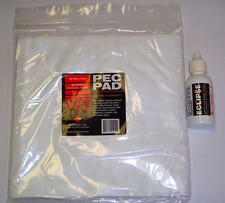 ECLIPSE 2oz OPTIC CLEANING FLUID 25 PK OF LARGE 9x9 INCH PEC PADS - PHOTOSOL