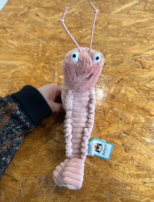 Jellycat Sheldon Garnelen Plüschtier Pfirsich Stofftier Neu Etikett Selten Meer Gelee Katze