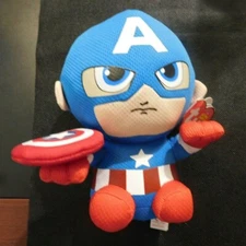 BEANIE BABIES MARVEL CAPTAIN AMERICA!   e504QXX