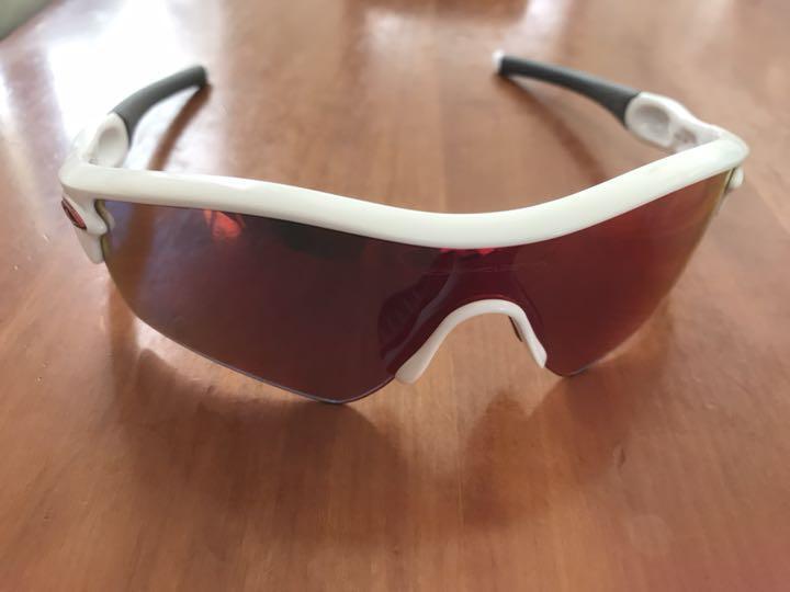 Oakley Radar Path Asian Fit 09-721J Polished White Mirror Lens Red