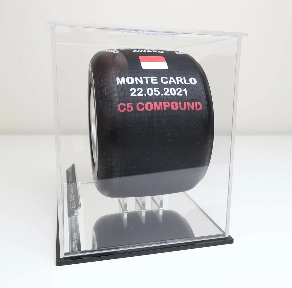 1/10th Charles Leclerc Monaco 2021 Pirelli Pole Position Award Tyre Display - Image 4 of 4