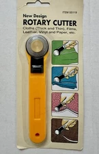Vintage Rotary Cutter 28mm New 1995 Fabric Vinyl Leather Right Left Hand Craft