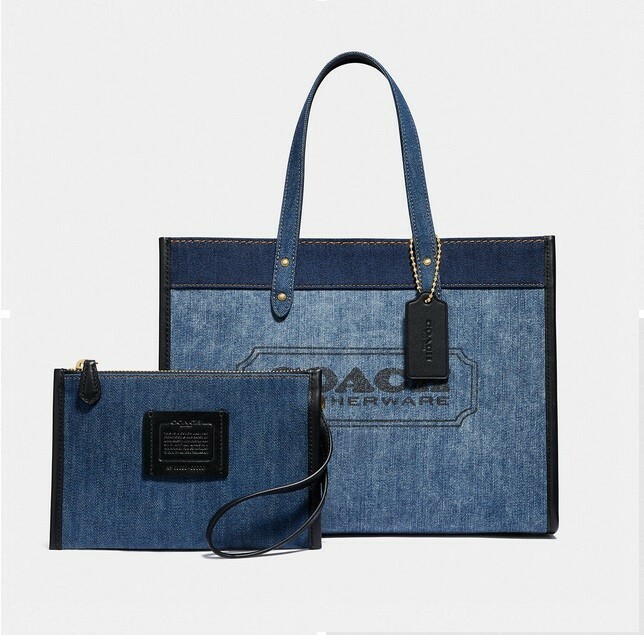 【COACHブティック】●ストラップ付●フィールド トート30 89163 COACH 89163 Field tote 30 with coach badge Denim NWT | eBay