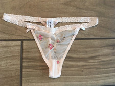 New Sz. S  Rampage G-String Nylon Pink Panties