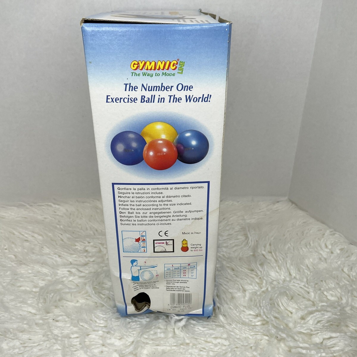 Ballon Gymnic classique plus 65 cm Bleu - Ultra Médic