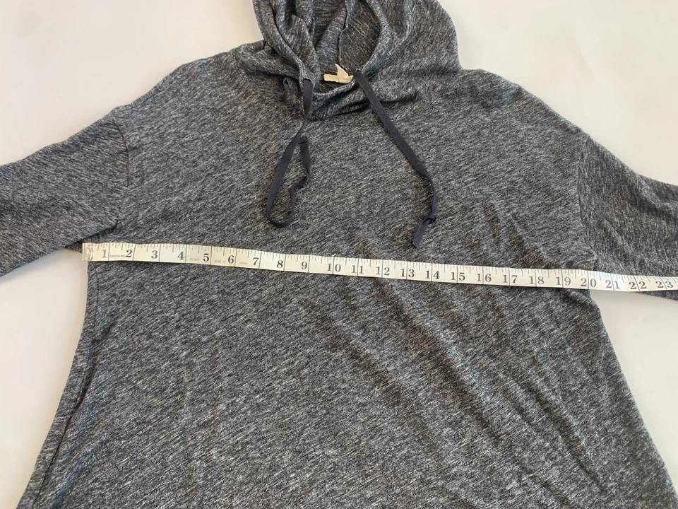 Suéter con capucha gris tweed mezcla de lana y algodón Eileen Fisher para mujer talla S Foto 4 de 4