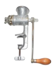 Vintage Universal Meat Grinder Hand Crank Table Clamp No 1 Cast Iron
