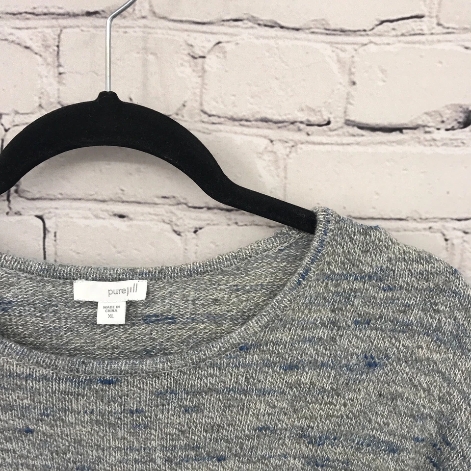 J Jill Top Mujer Extra Grande Gris Túnica Manga Larga Tejido Suéter Básico Informal Foto 3 de 4